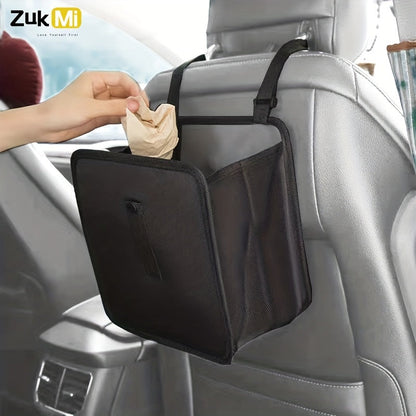 Hanging Car Trash Bag – Premium Waterproof Garbage Organizer, 1.65 Gallon Capacity Litter Bag