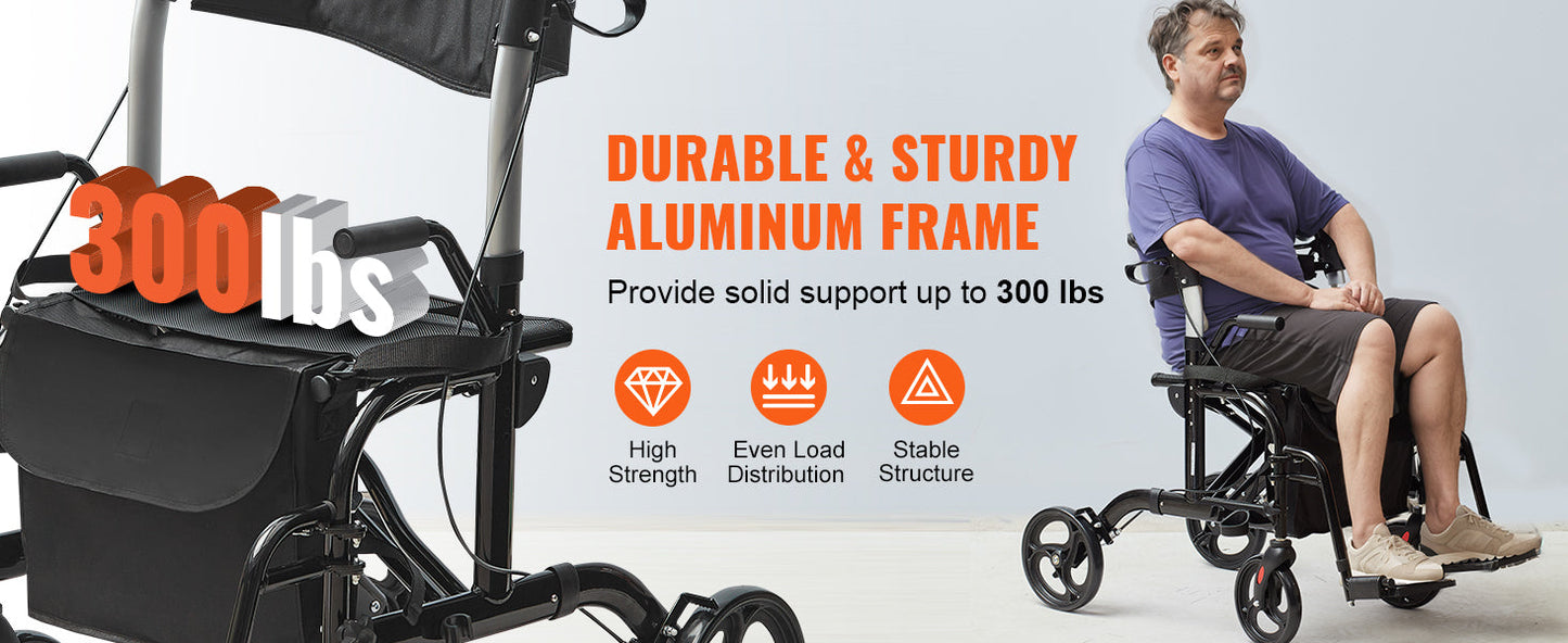 Men’s Adjustable Lightweight Forearm Crutches — Foldable Aluminum Elbow Crutch with Cuff for Walking